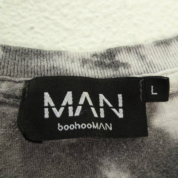 Man Boohooman  Graphic Tee T-Shirt Large Gray - Picture 5 of 5